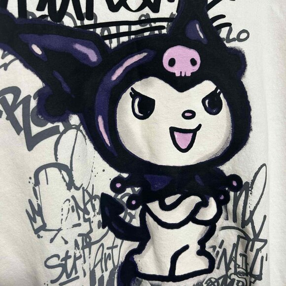 Kuromi Sweatshirt H&M | Sanrio Anime Graphic Pullover | Kids 16/18 (12–14Y) - Picture 2 of 7
